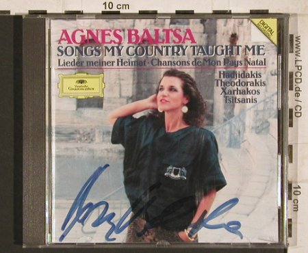 Baltsa,Agnes: Songs My Country Taught Me,signiert, D.Gr. (419 236-2), D, 1986 Typ: CD Best.-Nr.: 81746 Preis: 15,00 Euro