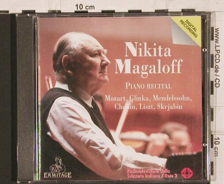 Magaloff,Nikita: Piano Recital-Mozart,Glinka,Mendels, Ermitage (ERM 415), I, 1994 Typ: CD Best.-Nr.: 81755 Preis: 6,00 Euro
