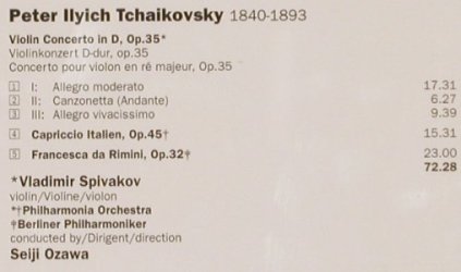 Tschaikovsky,Peter: Violin Concertos, in D op.35, EMI(CDD  7 63890 2), NL, 1991 - CD - 81757 - 5,00 Euro