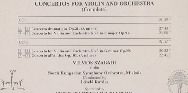 Hubay,Jenö: Concertos for violin&Orch., Hungaroton(HCD 31976-77), CZ, 2001 - 2CD - 81758 - 12,50 Euro