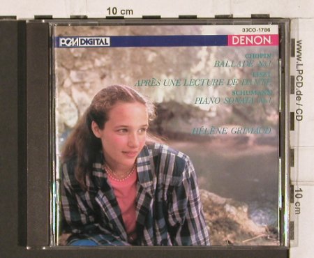 Chopin,Frederic / Liszt / Schuman: Ballade No.1 etc., Denon (33CO-1786), J, 1987 Typ: CD Best.-Nr.: 81765 Preis: 7,50 Euro