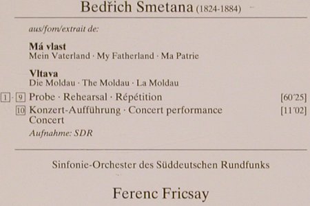 Fricsay,Ferenc: Portrait-Die Moldau-Probe u.Konzert, D.GR.,Bonus CD(445 411-2), D,Mono, 1994 - CD - 81779 - 5,00 Euro
