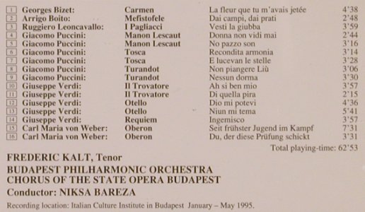 Kalt,Frederic: Bizet, Boito...Weber, Preiser Records(93411), A, 1997 - CD - 81780 - 5,00 Euro