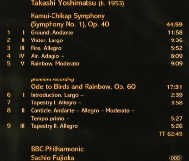 Yoshimatsu,Takashi: Kamui-Chikap-Symphony, op.40, Chandos(CHAN 9838), EU, 2000 - CD - 81789 - 10,00 Euro