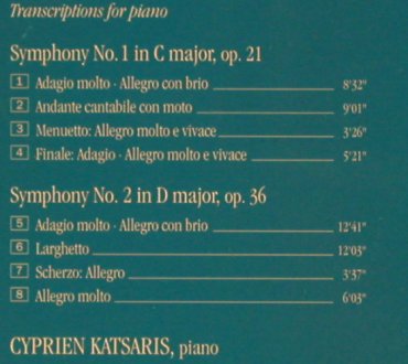 Beethoven,Ludwig van/Liszt: Symphonies nos 1 & 2, Teldec(4509-97952-2), D, 1996 - CD - 81802 - 6,00 Euro