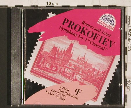 Prokofiev,Serge: Romeo and Juliet,op.64, Symph.Nr.1, Supraphon (11 1949-2), CZ Typ: CD Best.-Nr.: 81831 Preis: 12,50 Euro