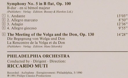 Prokofiev,Serge: Symphonie No.5,op.100, op.130, Philips(432 083-2), D, 1991 - CD - 81832 - 10,00 Euro