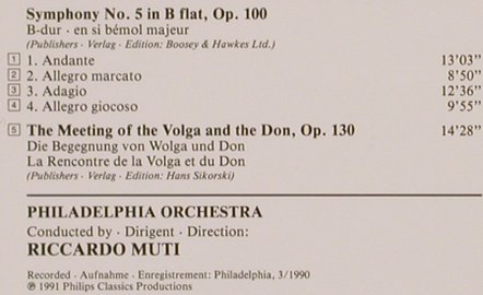 Prokofiev,Serge: Symphonie No.5,op.100, op.130, Philips (432 083-2), D, 1991 Typ: CD Best.-Nr.: 81832 Preis: 10,00 Euro