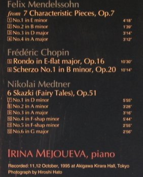 Mejoueva,Irina: Menselssohn,Chopin, Medtner, Denon(CO-18034), US, 1997 - CD - 81850 - 10,00 Euro