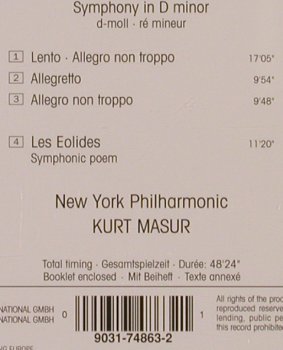 Franck,Cesar: Symphony in D Minor - Les Eolides, Teldec(9031-74863-2), D, 1992 - CD - 81859 - 9,00 Euro