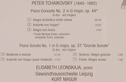 Tschaikovsky,Peter: Piano Concerto No.2/Sonata g major, Teldec(9031-72296-2), D, 1992 - CD - 81873 - 7,50 Euro