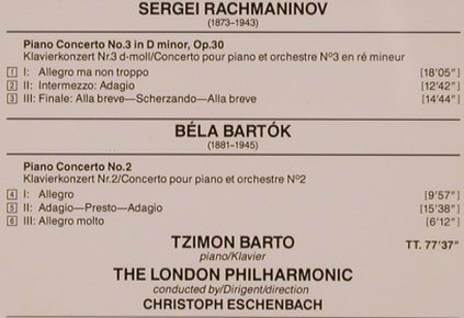 Rachmaninoff,Sergei/Bartok: Piano Concerto No.3, op.30/No.2, EMI (7 49861 2), D, 1989 Typ: CD Best.-Nr.: 81880 Preis: 10,00 Euro
