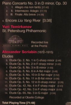 Rachmaninoff,Sergei/Sciabin: Piano Concerto No.3/Etudes, Telarc(CD-80582), US, 2002 - CD - 81883 - 7,50 Euro