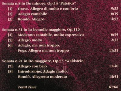 Beethoven,Ludwig van: Sonate op.13, op.110, op.53, Classico in Compact (PTC 2024), I, 1995 Typ: CD Best.-Nr.: 81892 Preis: 7,50 Euro