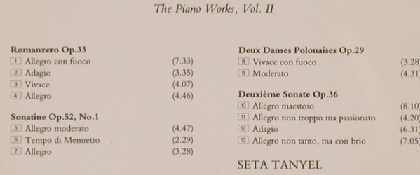 Scharwenka,Xaver: The Piano Works 2 - Seta Tanyel, Collins (13522), UK, 1993 Typ: CD Best.-Nr.: 81894 Preis: 10,00 Euro