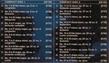 Chopin,Frederic: The Nocturnes - Maria Joao Pires, D.Gr. (447 096-2), D, 1996 Typ: 2CD Best.-Nr.: 81895 Preis: 10,00 Euro