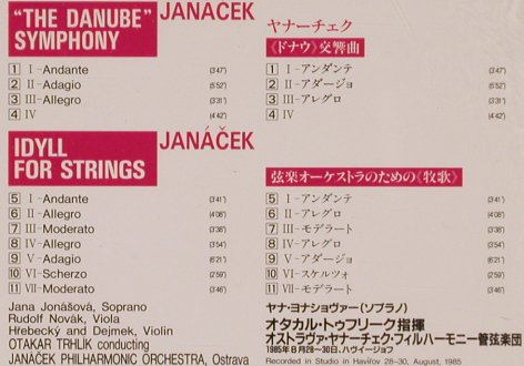 Janacek,Leos: The Danube Symphony,Idyll f.Strings, Supraphon (33CO-1150), J, 1986 Typ: CD Best.-Nr.: 81902 Preis: 20,00 Euro