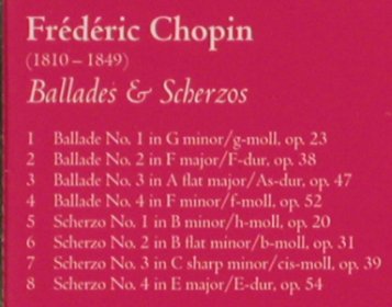 Chopin,Frederic: Ballades&Scherzos, Cyprien Katsaris, Teldec(21) (8573-89303-2), D, 2001 Typ: CD Best.-Nr.: 81906 Preis: 5,00 Euro