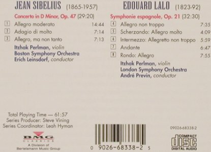Sibelius,Jean / Lalo: Violin Concerto/Symphonie Espagnole, RCA Victor (70)(09026-68338-2), US, 1995 - CD - 81929 - 7,50 Euro
