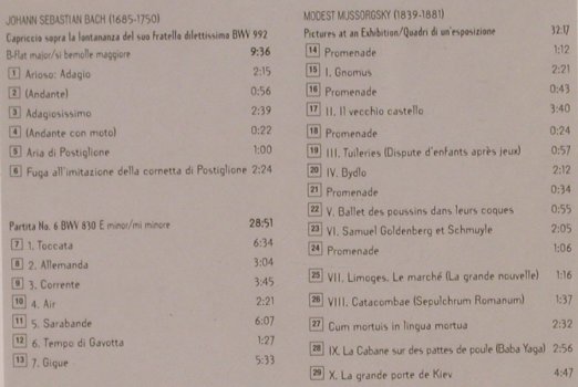 Bahrami,Ramin: Live in Catania, Bach, Mussorgski, Aura (AUR 401-2 DDD), I, 1998 Typ: CD Best.-Nr.: 81934 Preis: 6,00 Euro