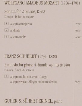 Mozart,Wolfgang Amadeus/Schubert: Sonata for two pianos/Fantasia, Teldec(4509-97480-2), D, 1996 - CD - 81935 - 7,50 Euro