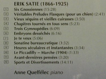 Satie,Eric: Six Gnossiennes,Trois Gymnopédies, Virgin Classics(0777 7595152 3), D, 1988 - CD - 81939 - 7,50 Euro