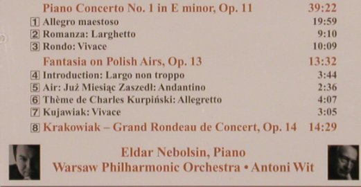 Chopin,Frederic: Piano Concerto No.1, Naxos (8.572335), D, 2010 Typ: CD Best.-Nr.: 81944 Preis: 6,00 Euro