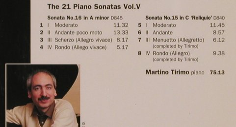 Schubert,Franz: The 21 Piano Sonatas Vol.V, EMI (7243 5 66131 2), UK, 1997 Typ: CD Best.-Nr.: 81945 Preis: 10,00 Euro