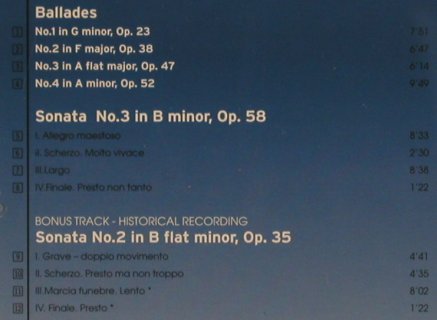 Chopin,Frederic: Ballades, Sonatas No.2 & 3, Sony(5033922), D, 2002 - CD - 81946 - 20,00 Euro