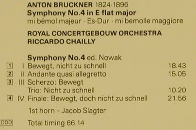 Bruckner,Anton: Symphony No. 4, Decca (425 613-2), D, 1990 Typ: CD Best.-Nr.: 81950 Preis: 7,50 Euro