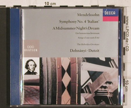 Mendelssohn Bartholdy,Felix: Symphony No.4 Italian, Decca (430 722-2), D, 1991 Typ: CD Best.-Nr.: 81982 Preis: 10,00 Euro