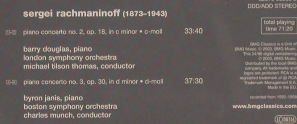 Rachmaninov,Sergei: Piano Concertos Nos. 2 & 3, RCA Red Seal(82876 55269 2), EU, 2003 - CD - 82000 - 6,00 Euro