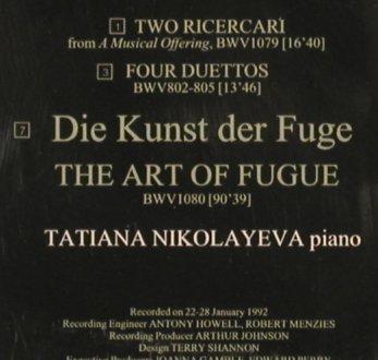 Bach,Johann Sebastian: Die Kunst der Fuge, Hyperion (CDA66631/2), UK, 1992 Typ: 2CD Best.-Nr.: 82007 Preis: 15,00 Euro