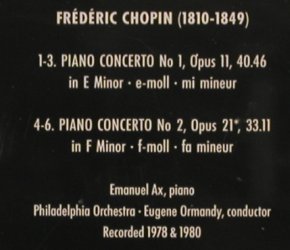 Chopin,Frederic: Piano Concerto No.1 & No.2, RCA Classics(no.39)(74321-17892-2), D, 1994 - CD - 82015 - 10,00 Euro