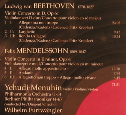 Beethoven,Ludwig van: Violin Concertos, op.61/ op.64, EMI (5 666975 2), EU, 1999 Typ: CD Best.-Nr.: 82092 Preis: 9,00 Euro