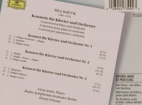 Bartók,Béla: Klavierkonzerte 1-3, D.Gr. (447 399-2), D Typ: CD Best.-Nr.: 82138 Preis: 6,00 Euro