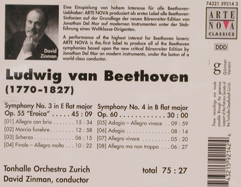 Beethoven,Ludwig van: Symphony No.1-9, Arte Nova, D, 1999 Typ: CDx5 Best.-Nr.: 82182 Preis: 15,00 Euro