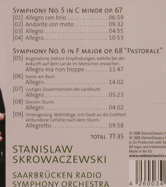 Beethoven,Ludwig van: Symphony 5 & 6, OEHMS (OC 523), EU, 2006 Typ: CD Best.-Nr.: 83750 Preis: 12,50 Euro