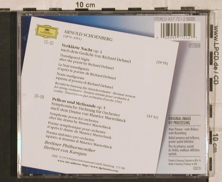 Schoenberg,Arnold: Verklärte Nacht,Pelleas u.Melisande, Deutsche Gramophon (457 721-2), D, 1998 Typ: CD Best.-Nr.: 83766 Preis: 10,00 Euro