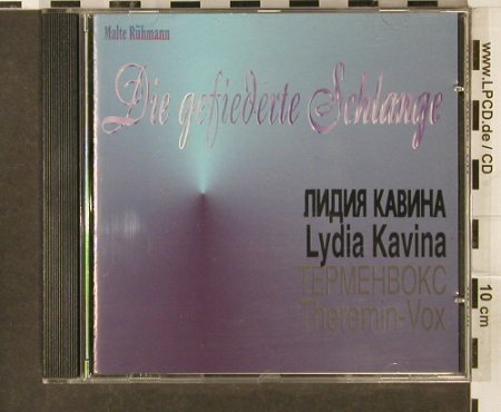 Rühmann,Malte-Theremin Vox: Die gefiederte Schlange,LydiaKavina, M.R., CH,vg+/m-, 1998 Typ: CD Best.-Nr.: 84118 Preis: 30,00 Euro