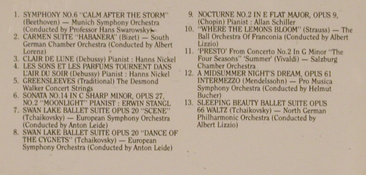 V.A.Music for the seasons -Summer: Beethoven,Bizet, Debussy...13 Tr., Music World (MWCD-252), UK, 1992 Typ: CD Best.-Nr.: 84129 Preis: 10,00 Euro