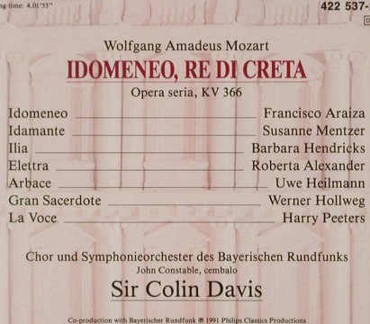 Mozart,Wolfgang Amadeus: Idomeneo-Complete M.Edition,Vol.37, Philips(), D, 1991 - 3CD - 90710 - 12,50 Euro
