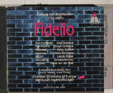 Beethoven,Ludwig van: Fidelio, Box,Booklet, Teldec (4509-94560-2), D, 1995 Typ: 2CD Best.-Nr.: 90851 Preis: 9,00 Euro