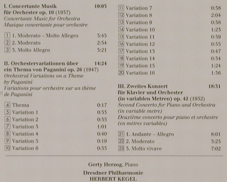 Blacher,Boris: Concertante Musik..., Berlin Classics, , 1995 Typ: CD Best.-Nr.: 90855 Preis: 11,50 Euro