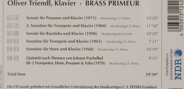 Genzmer,Harald: Musik f. Blechbl.&Klavier, Thorofon(), A, 2002 - CD - 90947 - 7,50 Euro