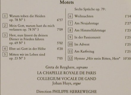 Mendelssohn-Bartholdy,Félix: Motets & Psaumes, HM(HMA 1901142), D, 1984 - CD - 90996 - 7,50 Euro