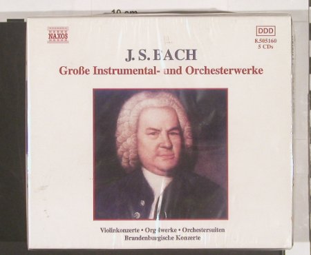 Bach,Johann Sebastian: Groß Instrum.- u.Orchesterwerke,Box, Naxos(), D, FS-New, 2000 - 5CD - 91065 - 12,50 Euro