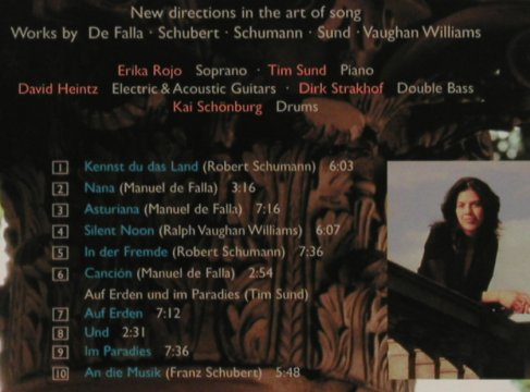 Rojo,Erika & Sund,Tim: Das Lied, Digi-Schumann, deFalla.., Nabel (4684), D, 1999 Typ: CD Best.-Nr.: 91130 Preis: 7,50 Euro