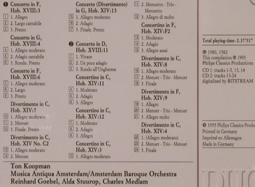 Haydn,Joseph: Sämtliche Cembalokonzerte, Philips(), D, 1995 - 2CD - 91151 - 10,00 Euro
