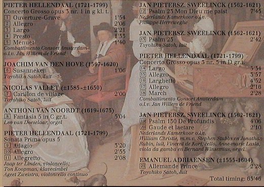 V.A.Nederlandse Barokmeesters: Hellendaal,Van Noordt..., NMSpecial (92092), , 1992 Typ: CD Best.-Nr.: 91162 Preis: 7,50 Euro